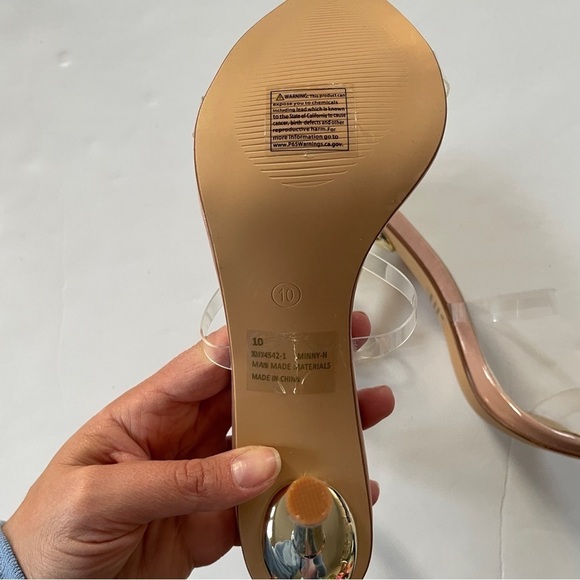 Clear Strap Pointed Open Toe High Heels - Picture 10 of 11